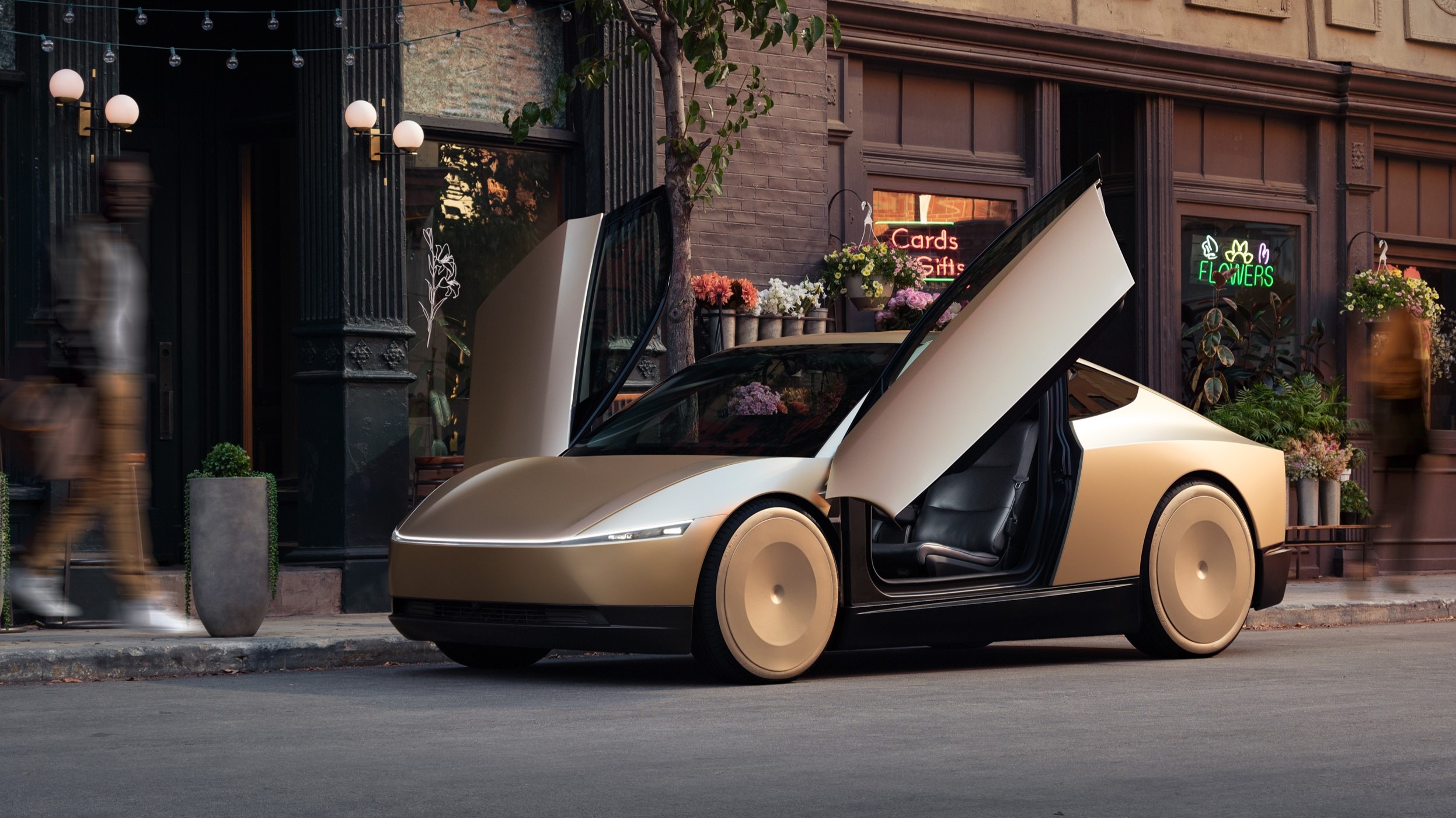 Visuel de présentation du Cybercab de Tesla