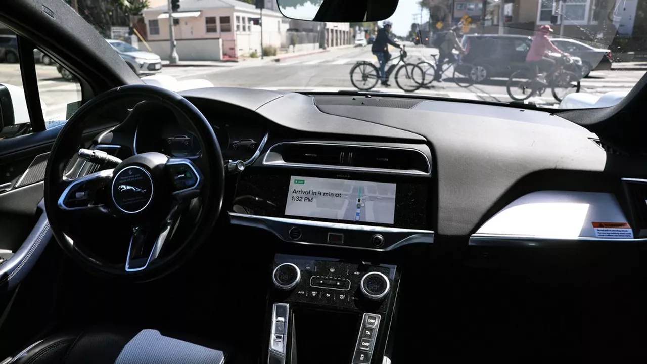 Vue de l'intérieur d'un véhicule Waymo